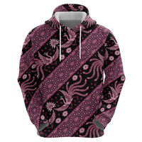 Indonesia Batik Pattern Hoodie Pink Version - Wonder Print Shop