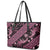 Indonesia Batik Pattern Leather Tote Bag Pink Version - Wonder Print Shop