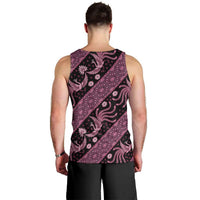 Indonesia Batik Pattern Men Tank Top Pink Version - Wonder Print Shop