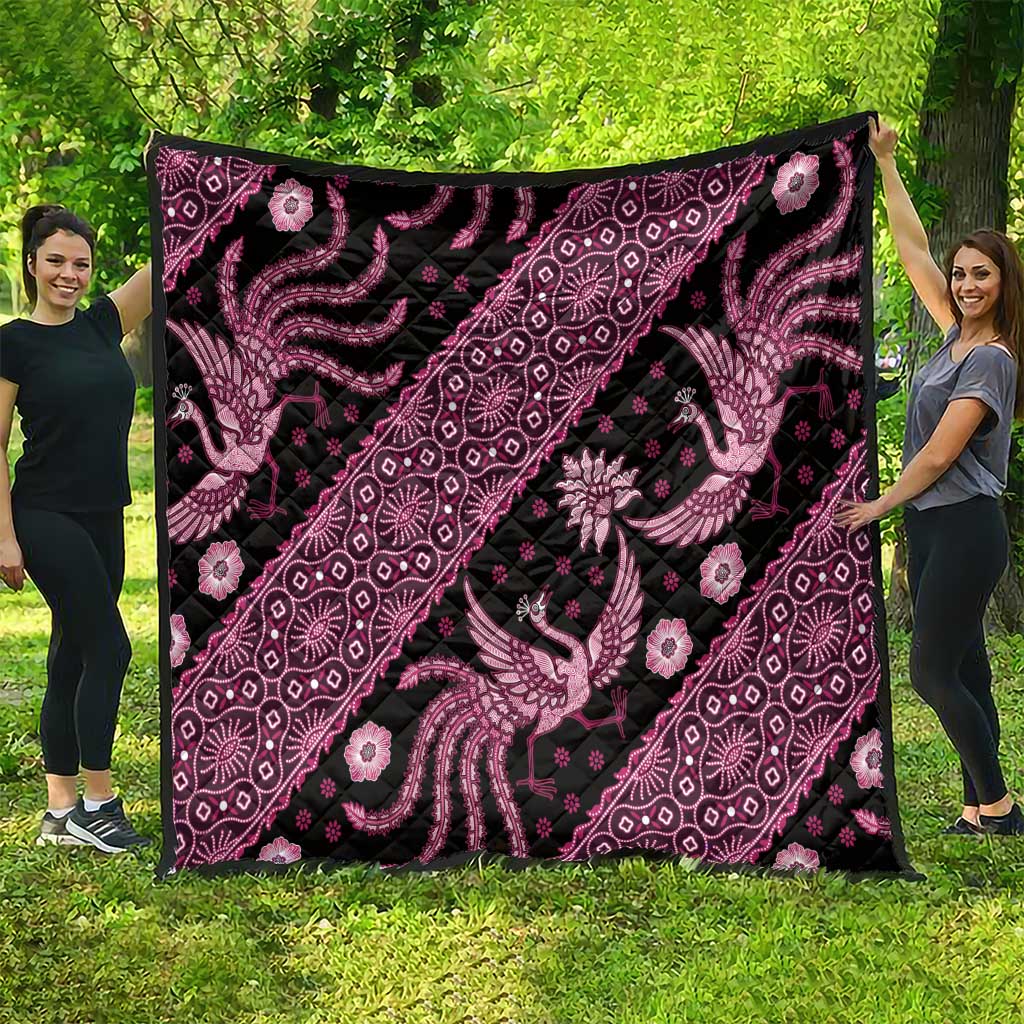 Indonesia Batik Pattern Quilt Pink Version - Wonder Print Shop