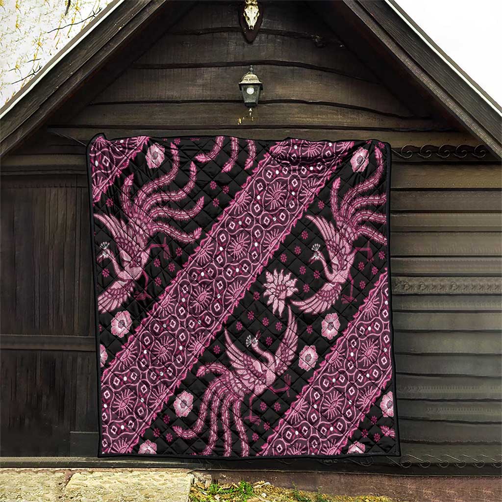Indonesia Batik Pattern Quilt Pink Version - Wonder Print Shop