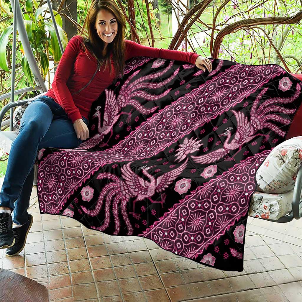 Indonesia Batik Pattern Quilt Pink Version - Wonder Print Shop