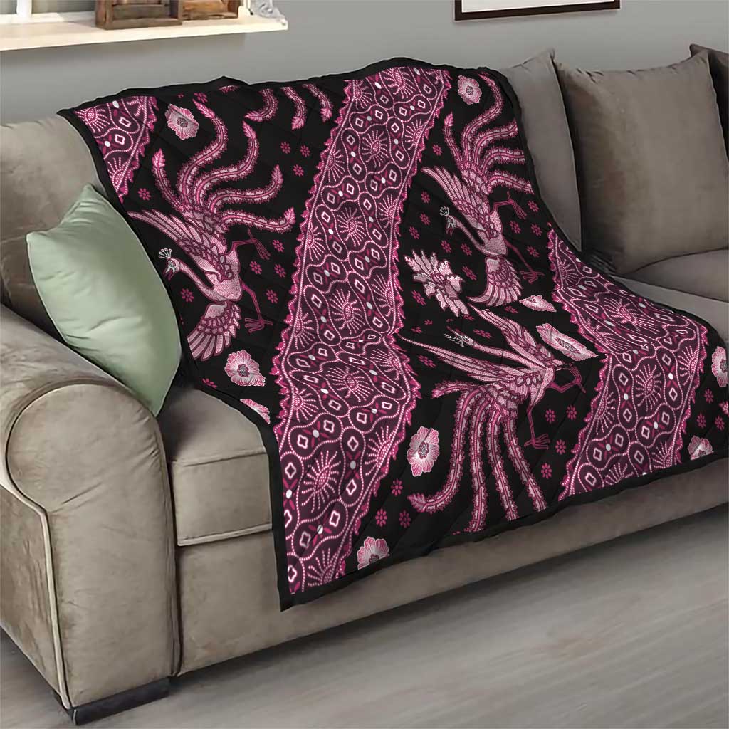 Indonesia Batik Pattern Quilt Pink Version - Wonder Print Shop