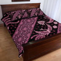 Indonesia Batik Pattern Quilt Bed Set Pink Version - Wonder Print Shop