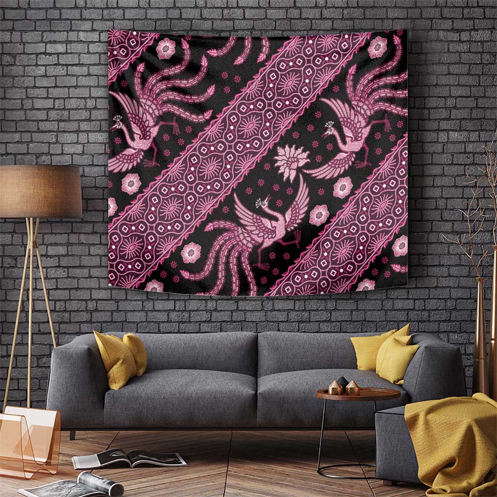 Indonesia Batik Pattern Tapestry Pink Version - Wonder Print Shop