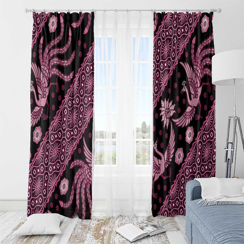 Indonesia Batik Pattern Window Curtain Pink Version - Wonder Print Shop