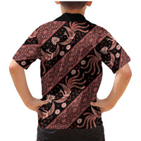 Indonesia Batik Pattern Family Matching Mermaid Dress and Hawaiian Shirt Red Version - Wonder Print Shop