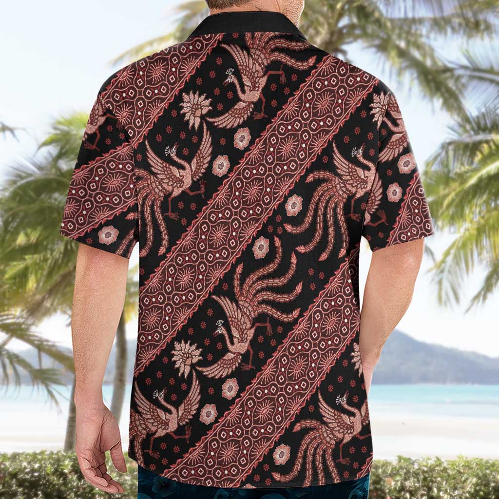 Indonesia Batik Pattern Hawaiian Shirt Red Version - Wonder Print Shop