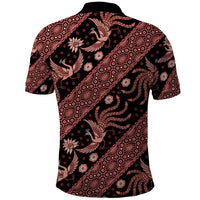 Indonesia Batik Pattern Polo Shirt Red Version - Wonder Print Shop