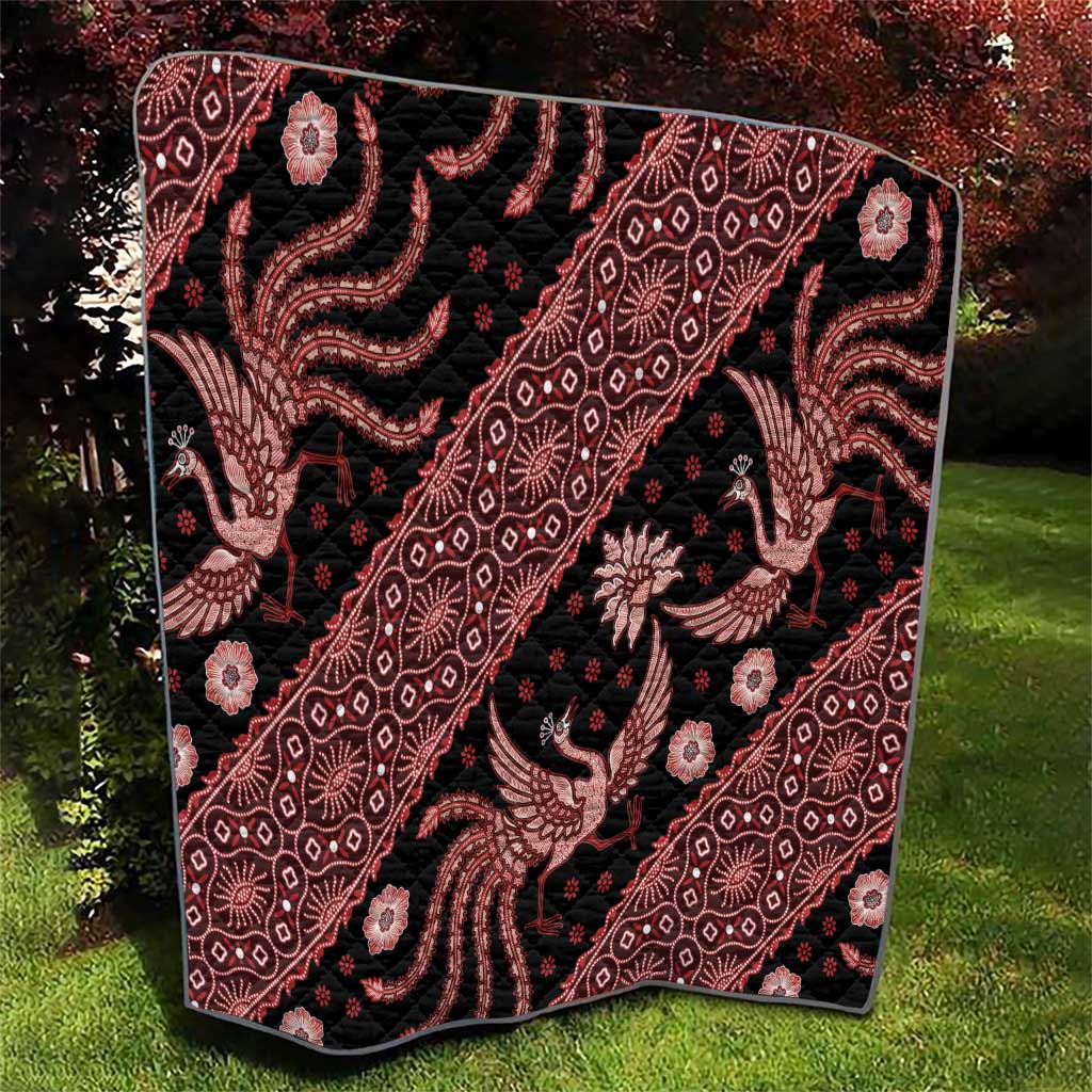 Indonesia Batik Pattern Quilt Red Version - Wonder Print Shop