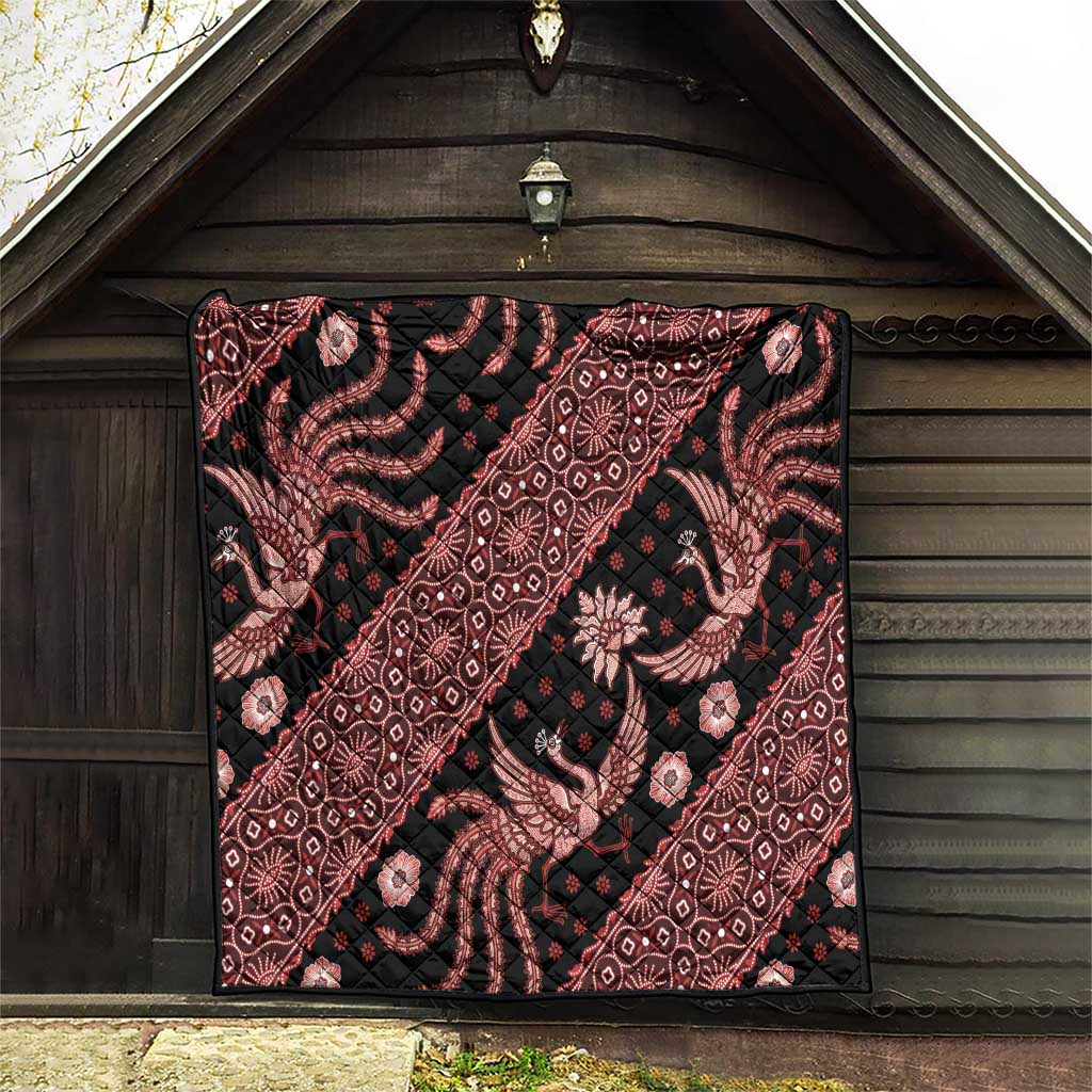 Indonesia Batik Pattern Quilt Red Version - Wonder Print Shop