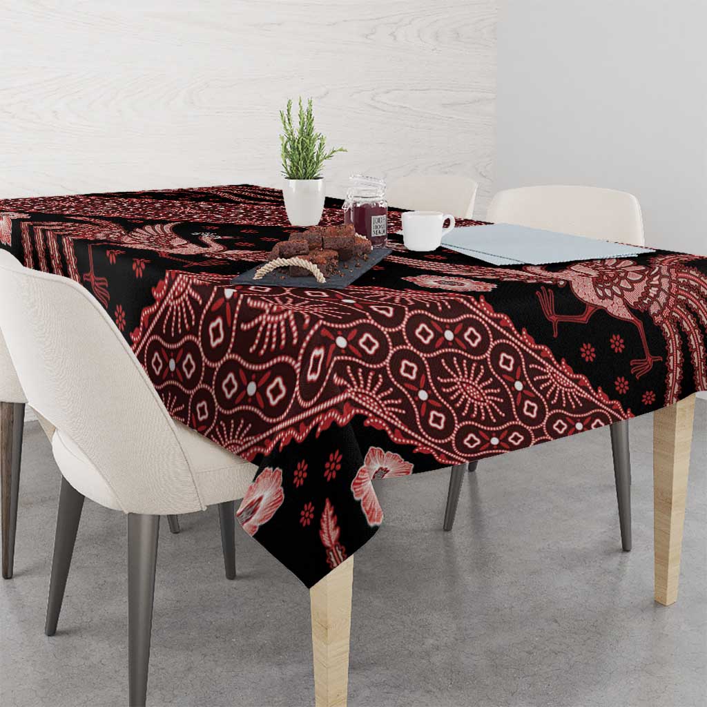 Indonesia Batik Pattern Tablecloth Red Version - Wonder Print Shop