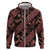 Indonesia Batik Pattern Zip Hoodie Red Version - Wonder Print Shop