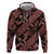 Indonesia Batik Pattern Zip Hoodie Red Version - Wonder Print Shop