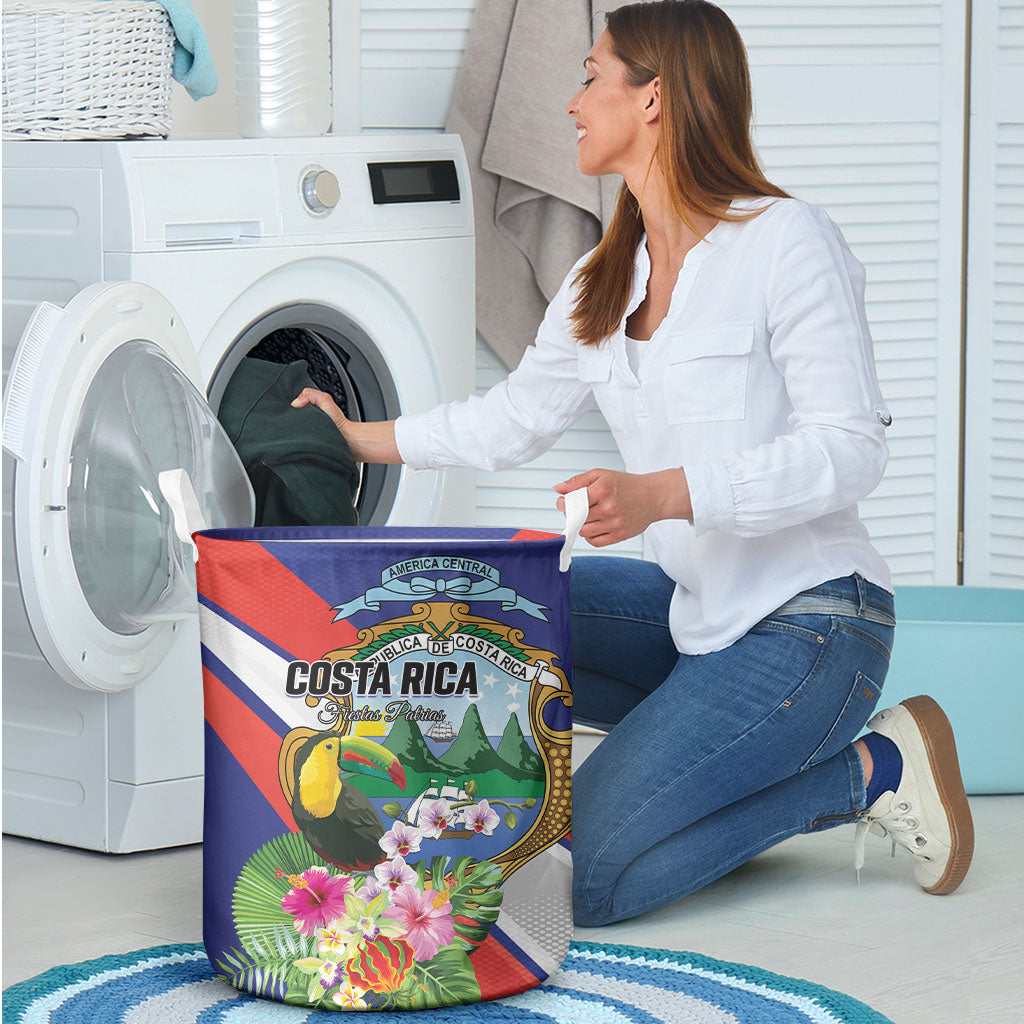 Costa Rica Rainbow Toucan Laundry Basket Happy Independence Day