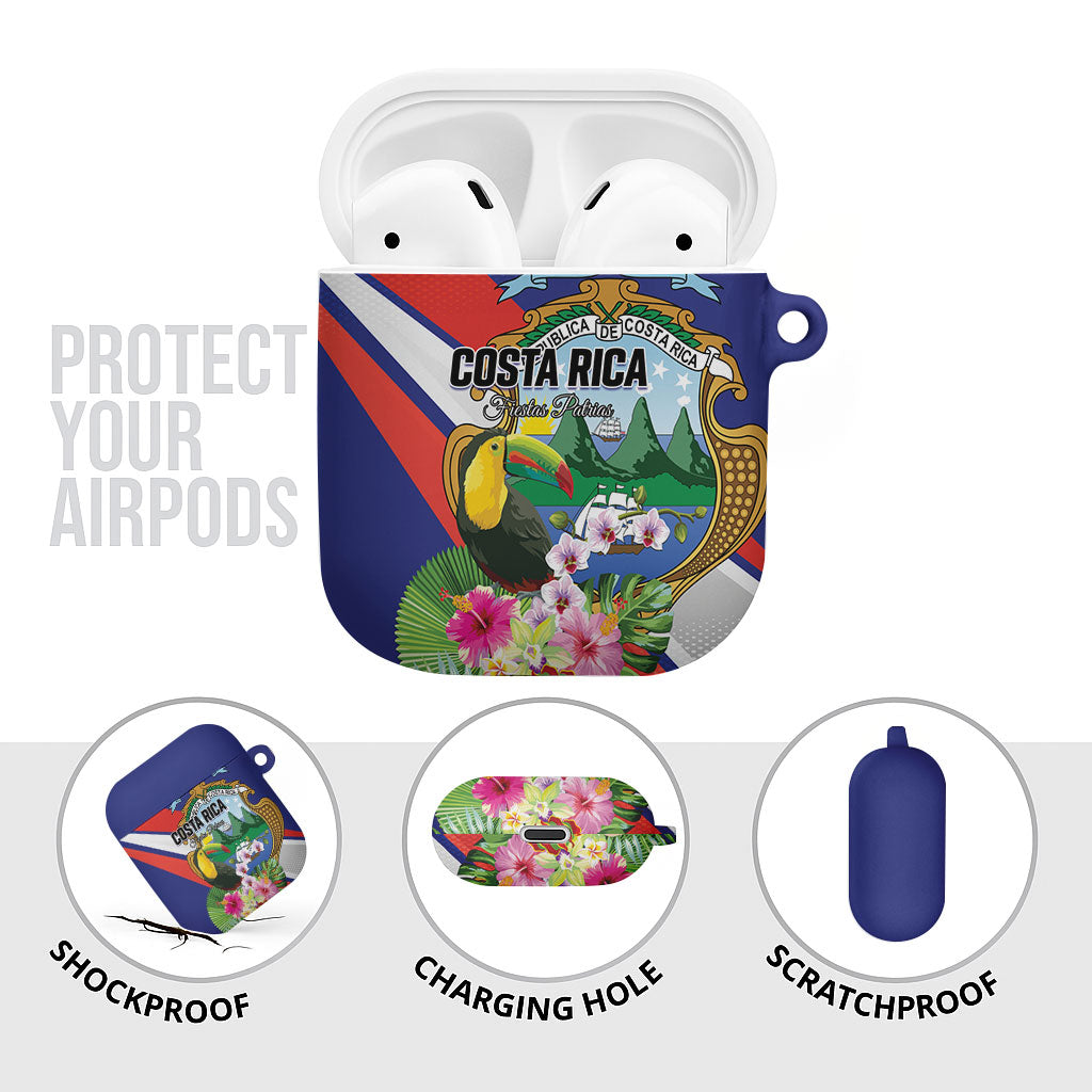Costa Rica Rainbow Toucan AirPods Case Happy Independence Day