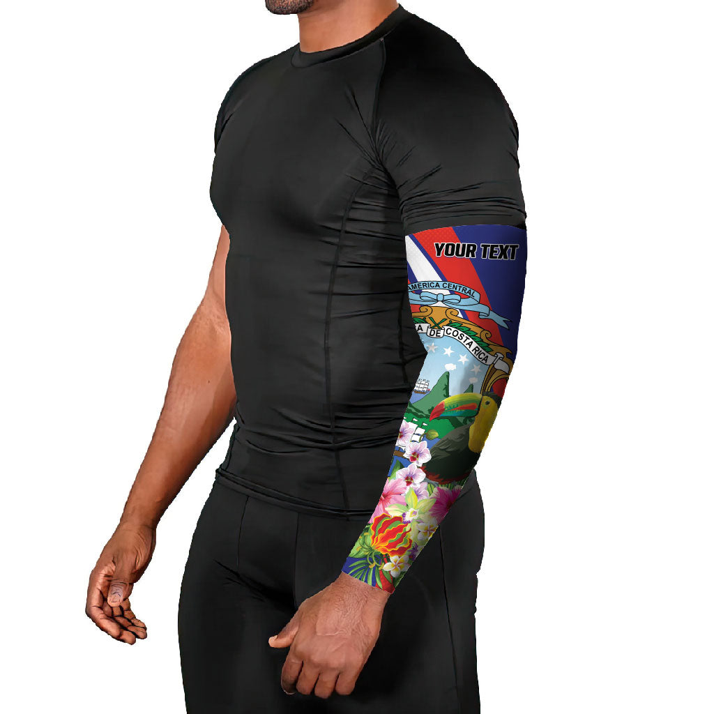 Personalized Costa Rica Rainbow Toucan Arm Sleeves Happy Independence Day
