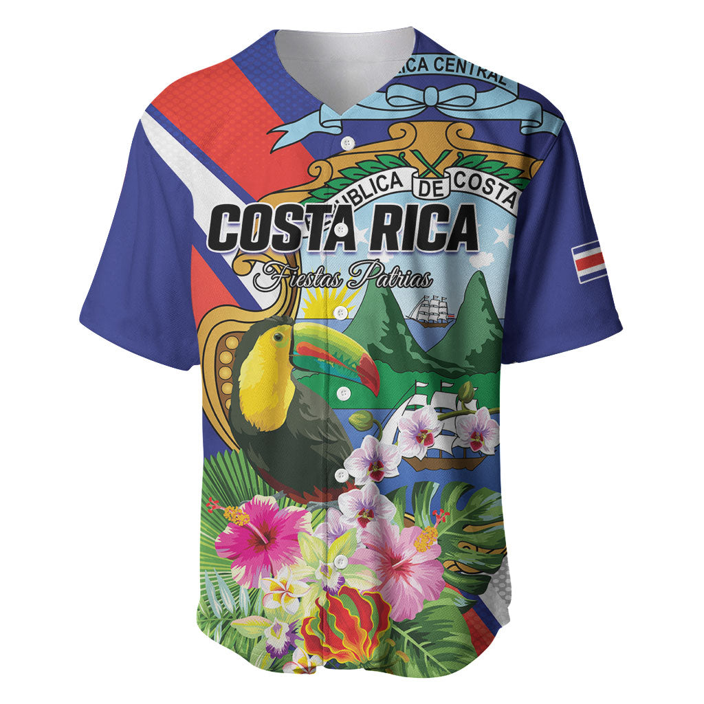 Personalized Costa Rica Rainbow Toucan Baseball Jersey Happy Independence Day