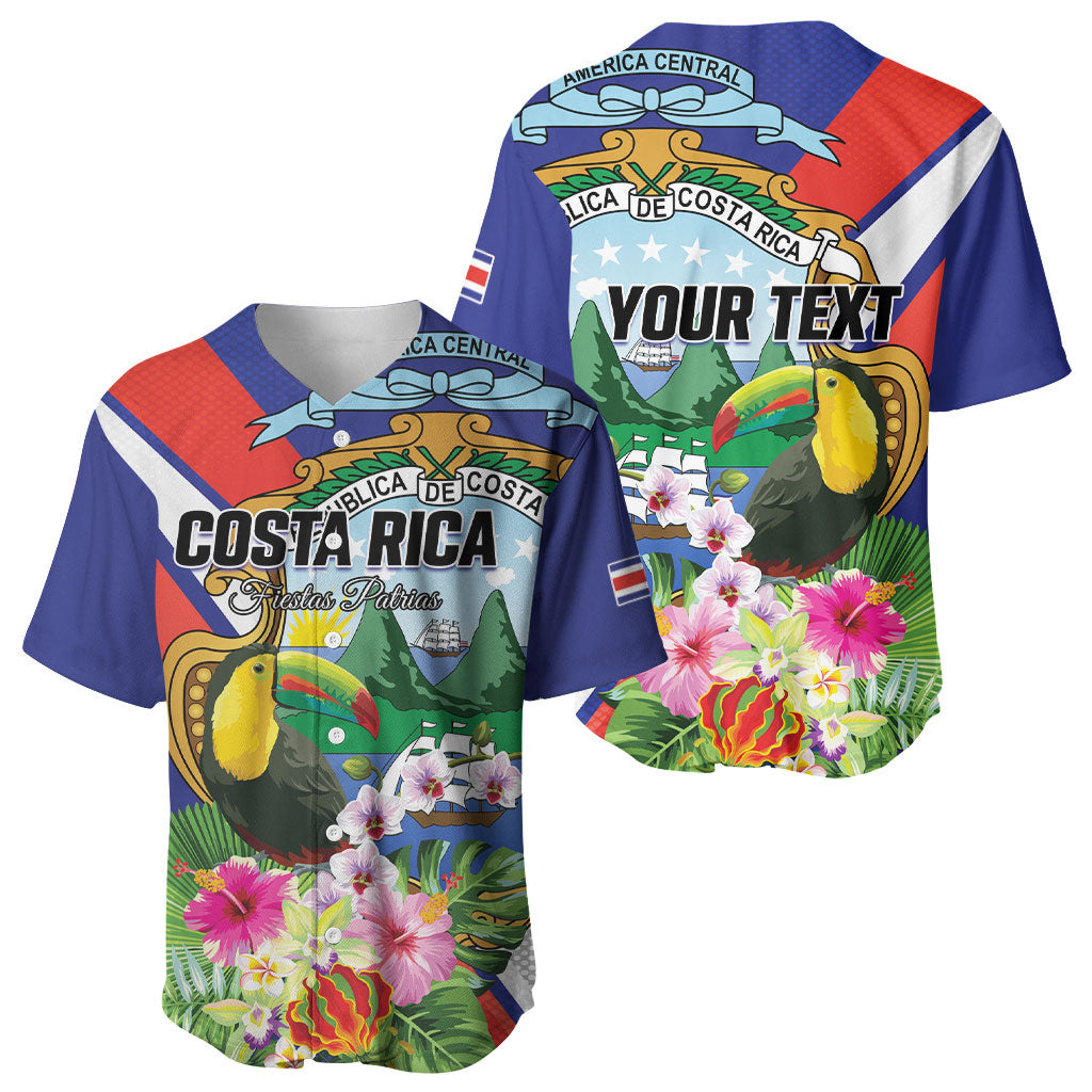 Personalized Costa Rica Rainbow Toucan Baseball Jersey Happy Independence Day