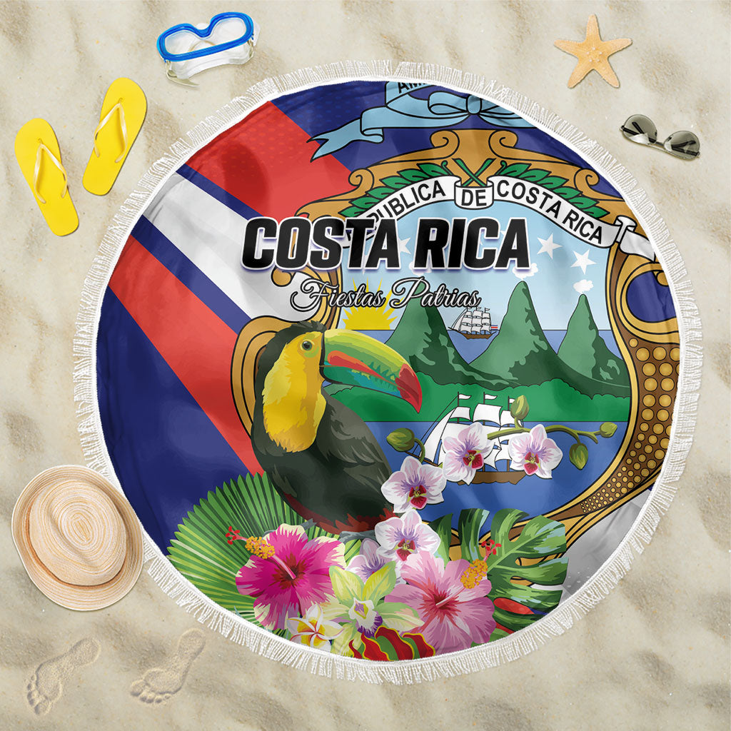 Costa Rica Rainbow Toucan Beach Blanket Happy Independence Day