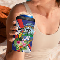Personalized Costa Rica Rainbow Toucan 4 in 1 Can Cooler Tumbler Happy Independence Day