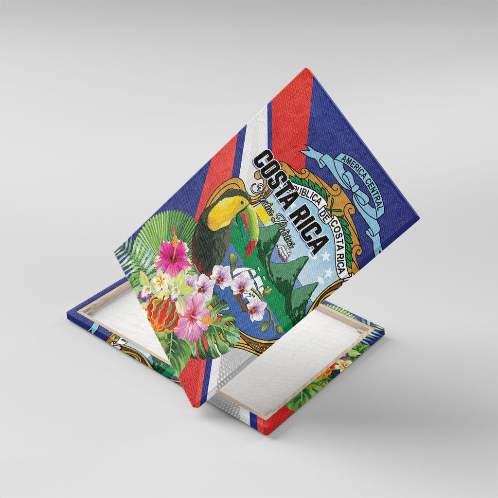 Costa Rica Rainbow Toucan Canvas Wall Art Happy Independence Day