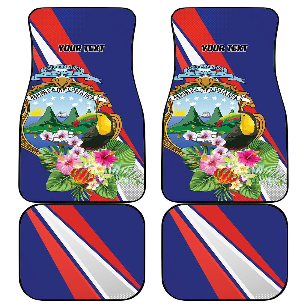Personalized Costa Rica Rainbow Toucan Car Mats Happy Independence Day