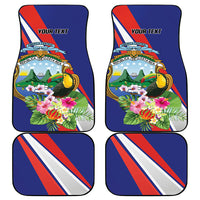 Personalized Costa Rica Rainbow Toucan Car Mats Happy Independence Day