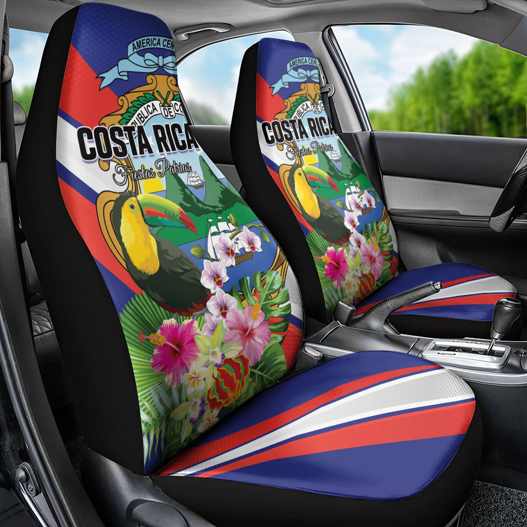 Costa Rica Rainbow Toucan Car Seat Cover Happy Independence Day