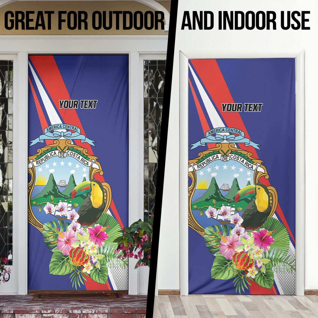 Personalized Costa Rica Rainbow Toucan Door Cover Happy Independence Day