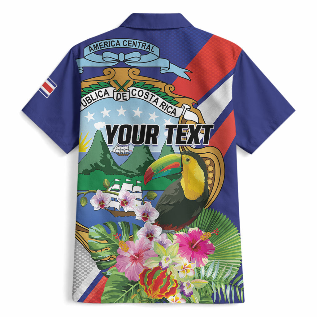 Personalized Costa Rica Rainbow Toucan Hawaiian Shirt Happy Independence Day