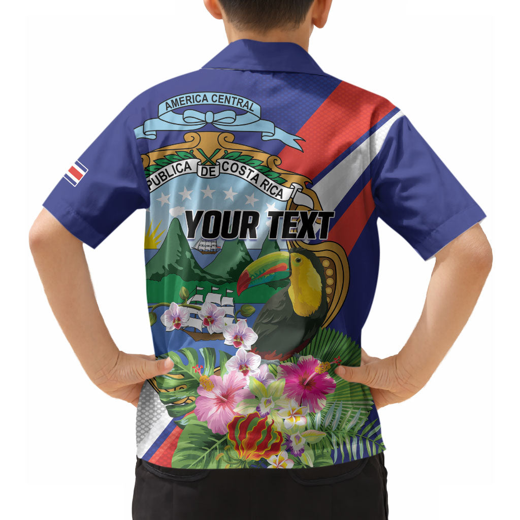 Personalized Costa Rica Rainbow Toucan Hawaiian Shirt Happy Independence Day