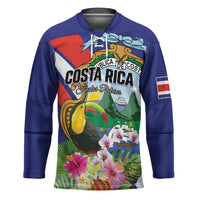 Personalized Costa Rica Rainbow Toucan Hockey Jersey Happy Independence Day
