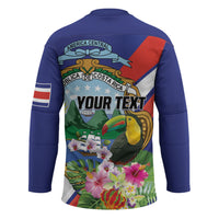 Personalized Costa Rica Rainbow Toucan Hockey Jersey Happy Independence Day