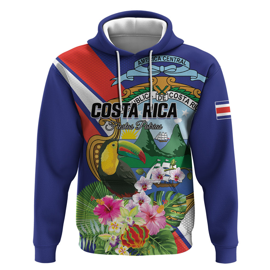 Personalized Costa Rica Rainbow Toucan Hoodie Happy Independence Day