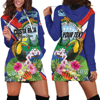 Personalized Costa Rica Rainbow Toucan Hoodie Dress Happy Independence Day