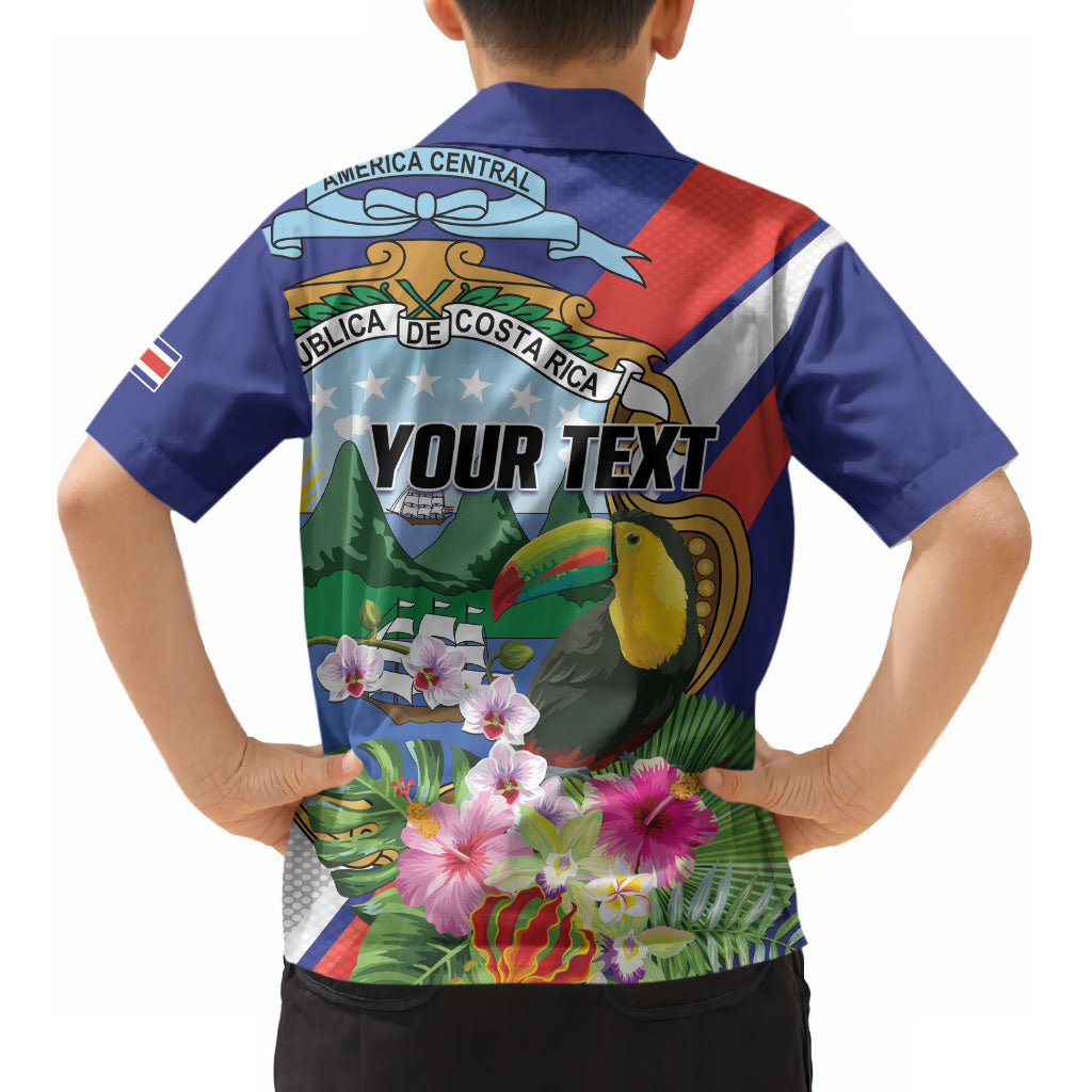 Personalized Costa Rica Rainbow Toucan Kid Hawaiian Shirt Happy Independence Day