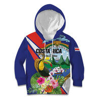 Personalized Costa Rica Rainbow Toucan Kid Hoodie Happy Independence Day