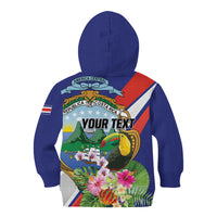 Personalized Costa Rica Rainbow Toucan Kid Hoodie Happy Independence Day