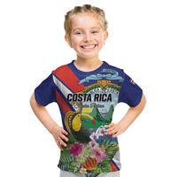 Personalized Costa Rica Rainbow Toucan Kid T Shirt Happy Independence Day