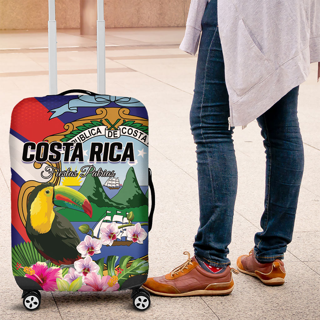 Costa Rica Rainbow Toucan Luggage Cover Happy Independence Day