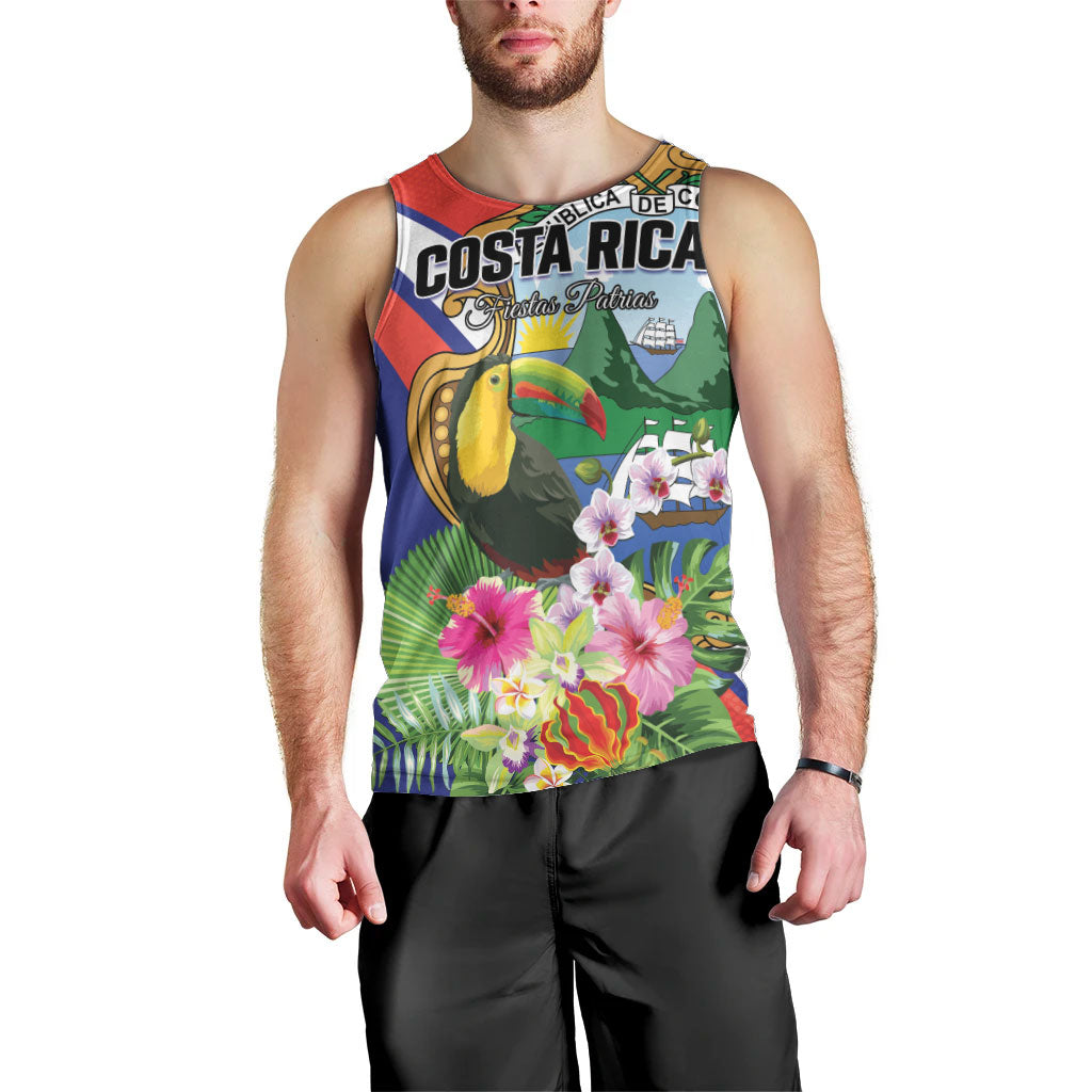 Personalized Costa Rica Rainbow Toucan Men Tank Top Happy Independence Day