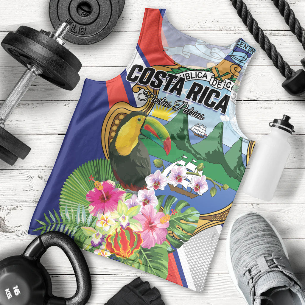 Personalized Costa Rica Rainbow Toucan Men Tank Top Happy Independence Day