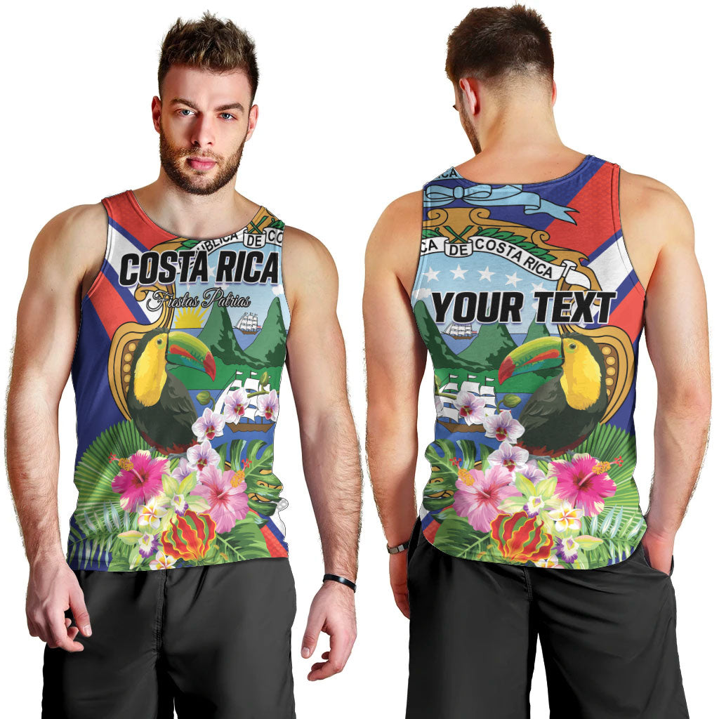 Personalized Costa Rica Rainbow Toucan Men Tank Top Happy Independence Day