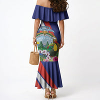 Personalized Costa Rica Rainbow Toucan Mermaid Dress Happy Independence Day