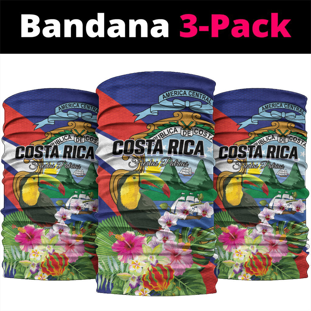 Costa Rica Rainbow Toucan Neck Gaiter Happy Independence Day