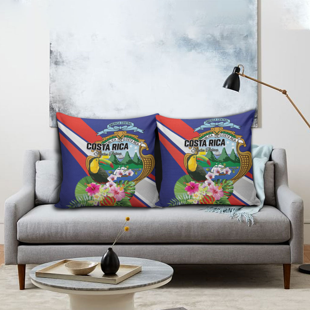 Costa Rica Rainbow Toucan Pillow Cover Happy Independence Day