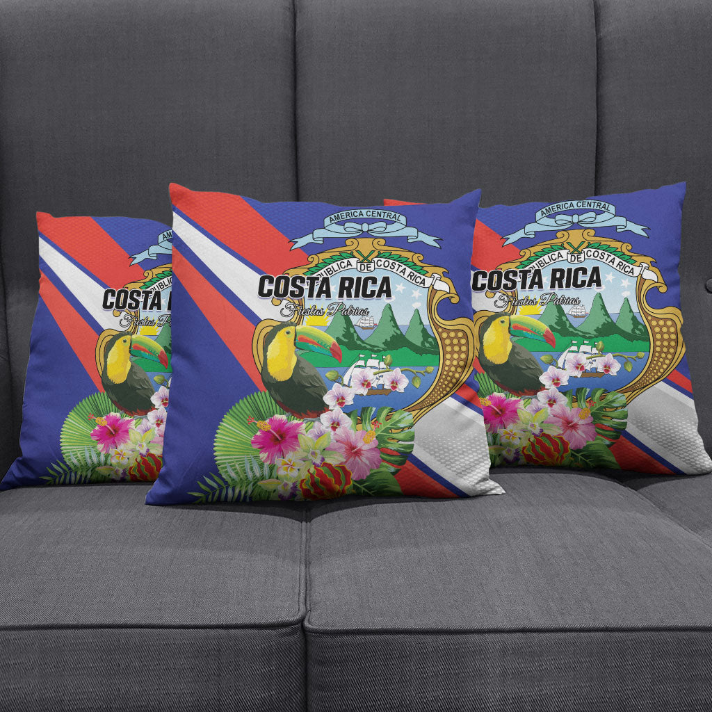 Costa Rica Rainbow Toucan Pillow Cover Happy Independence Day