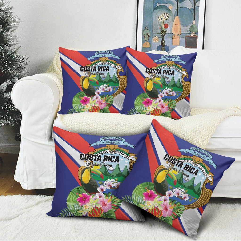 Costa Rica Rainbow Toucan Pillow Cover Happy Independence Day