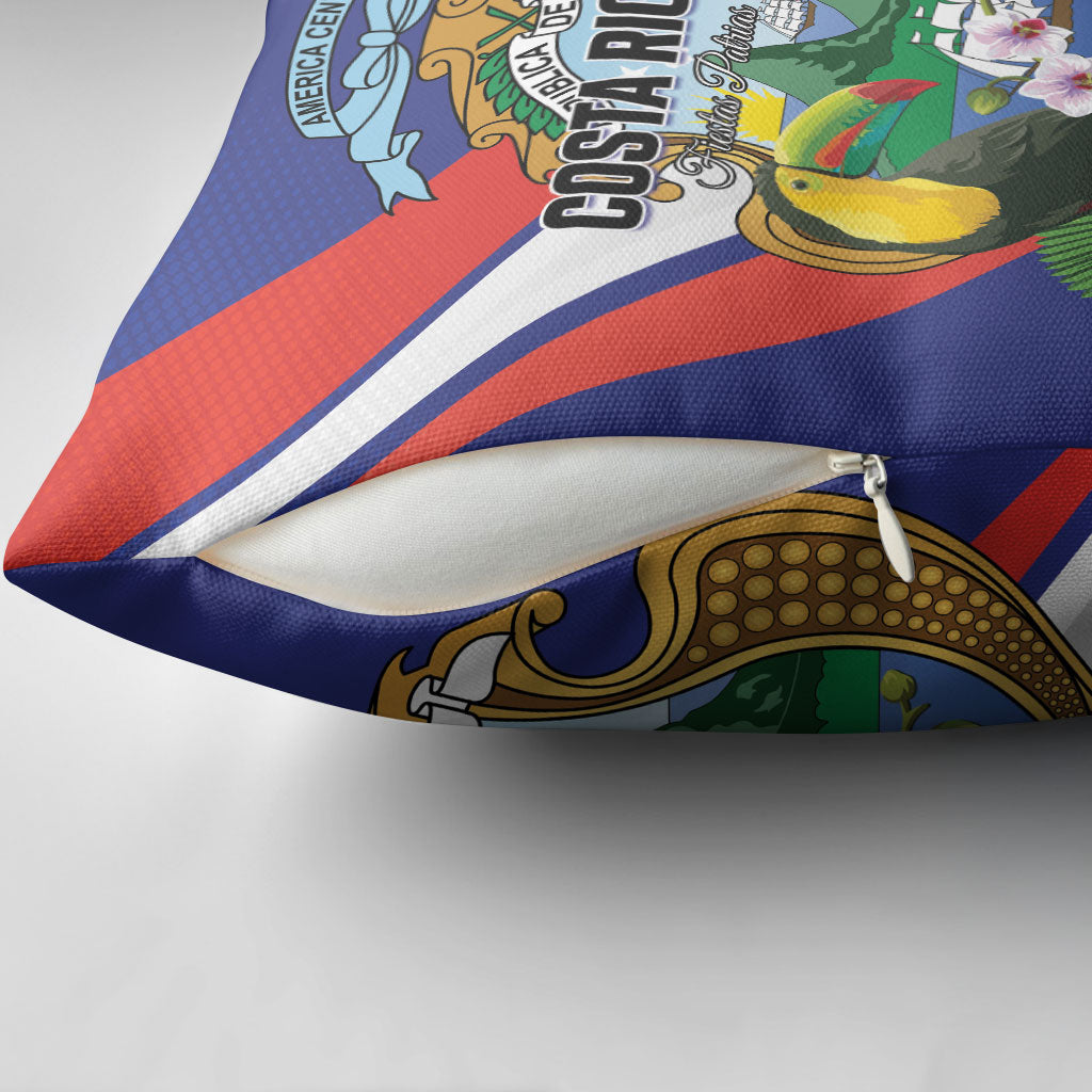 Costa Rica Rainbow Toucan Pillow Cover Happy Independence Day